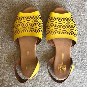 Yellow Leather Sandals